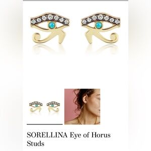 Sorellina 18 k Eye Of Horus stud earrings